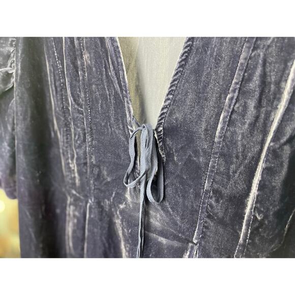 Free People Adele Luxe Velvet Deep V Mini-Dress,  Parties, Taylor Swift Style S - Picture 16 of 16